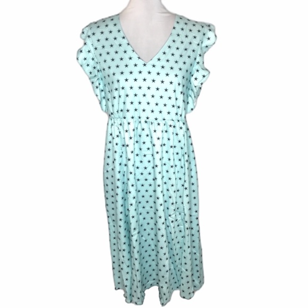 Pat Pat Mini Stars Midi Dress with Matching Bow
